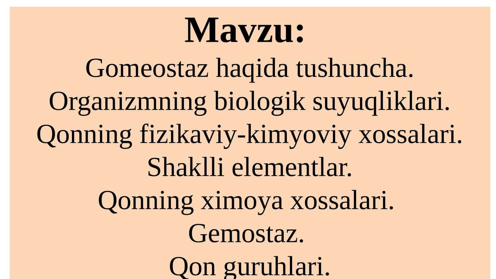 Gomeostazha haqida tushuncha 1