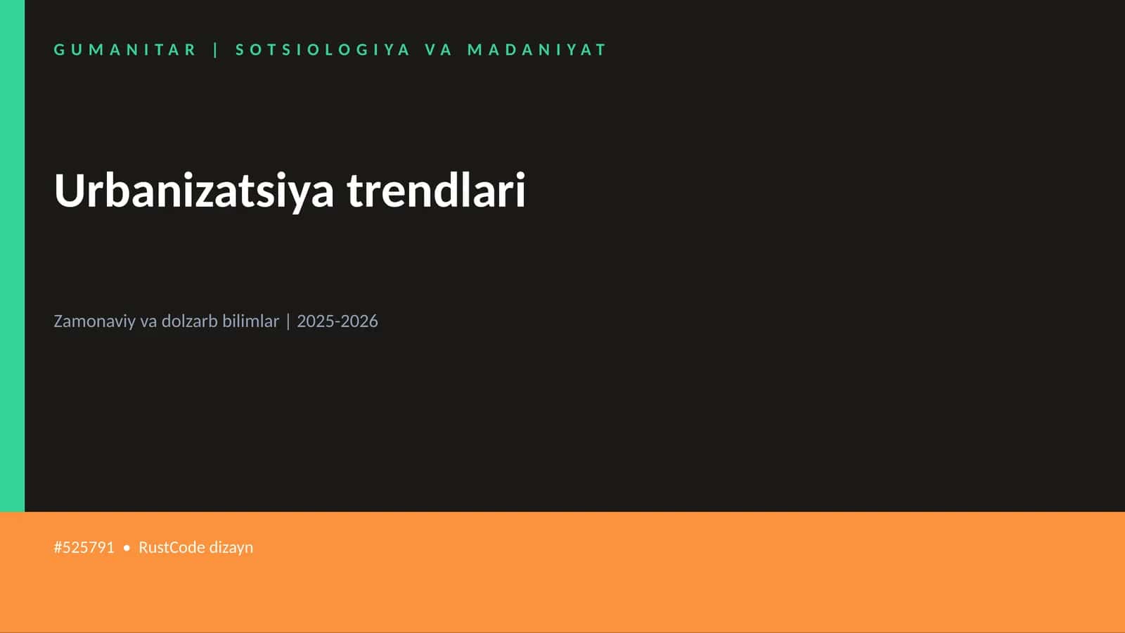 Urbanizatsiya trendlari 1