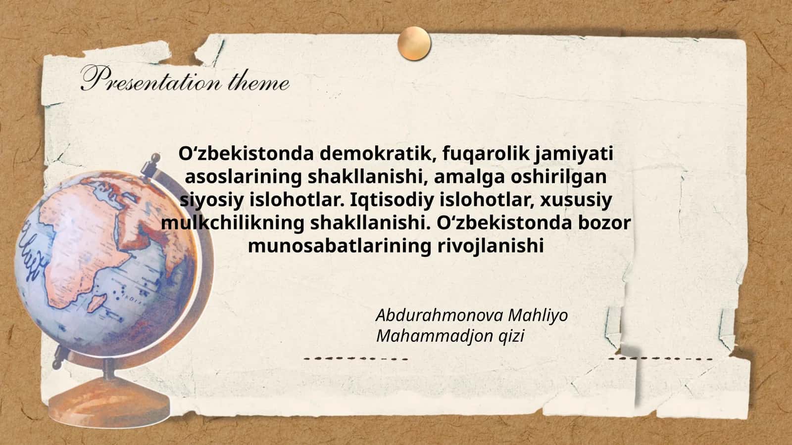 Abdurahmonova Mahliyo Mahammadjon qizi 1