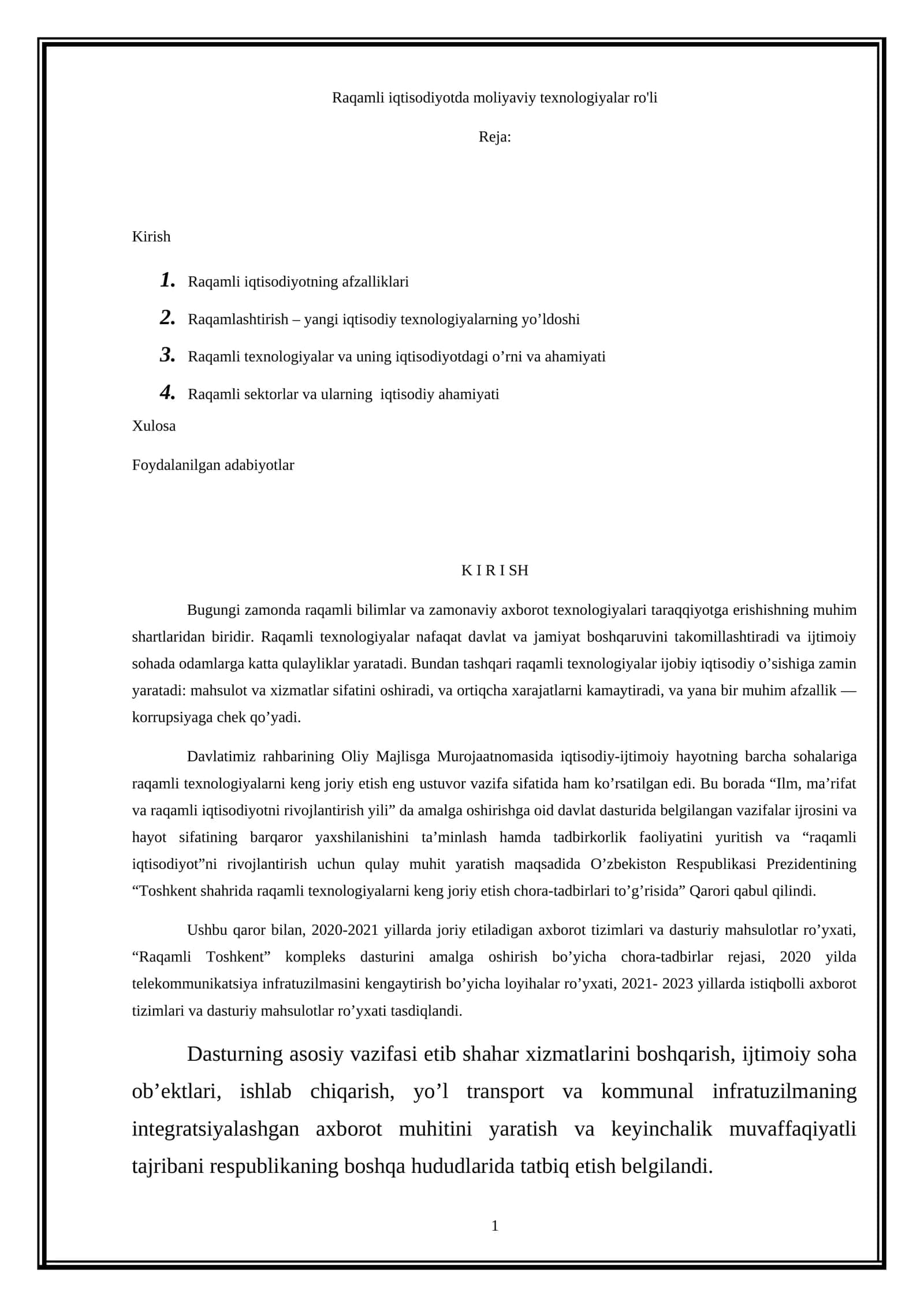 Raqamli iqtisodiyotda moliyaviy texnologiyalar ro'li 1