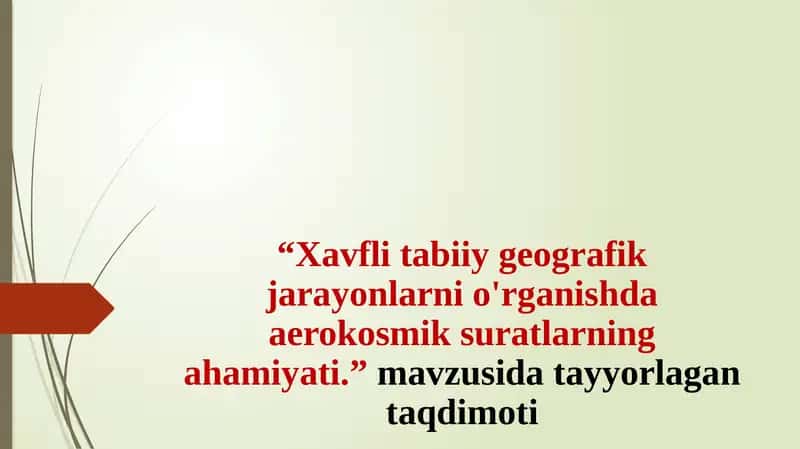 Aerokosmik Suratlar va Ularning Tabiiy Geografik Tadqiqotlarda Gio‘rni 1