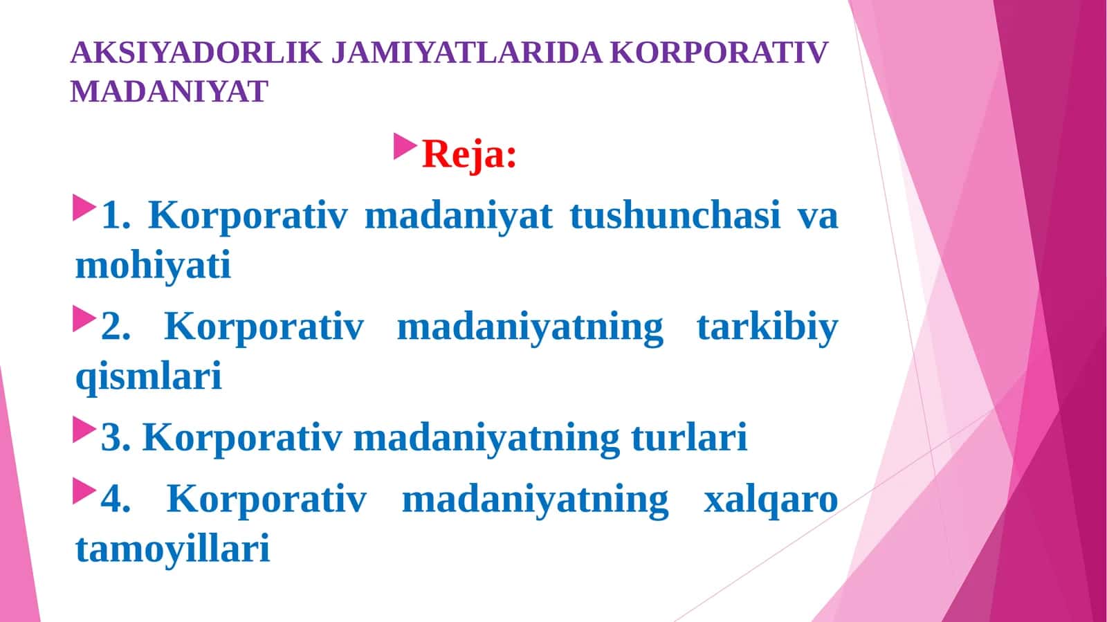 AKSIYADORLIK JAMIYATLARIDA KORPORATIV MADANIYAT 1