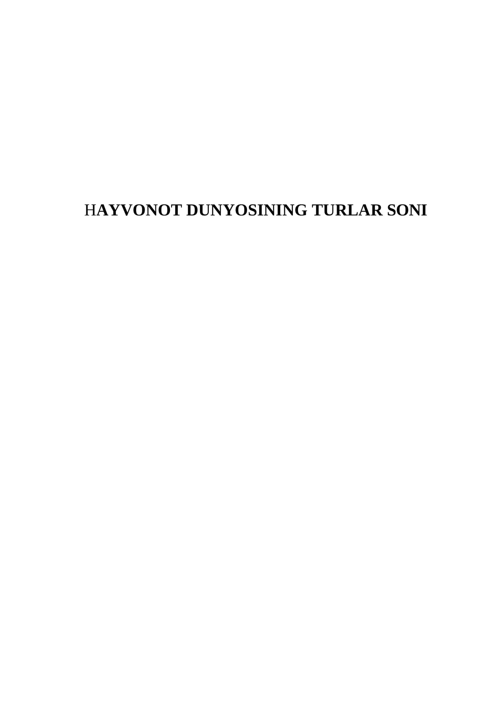 Hayvonot dunyosi 1