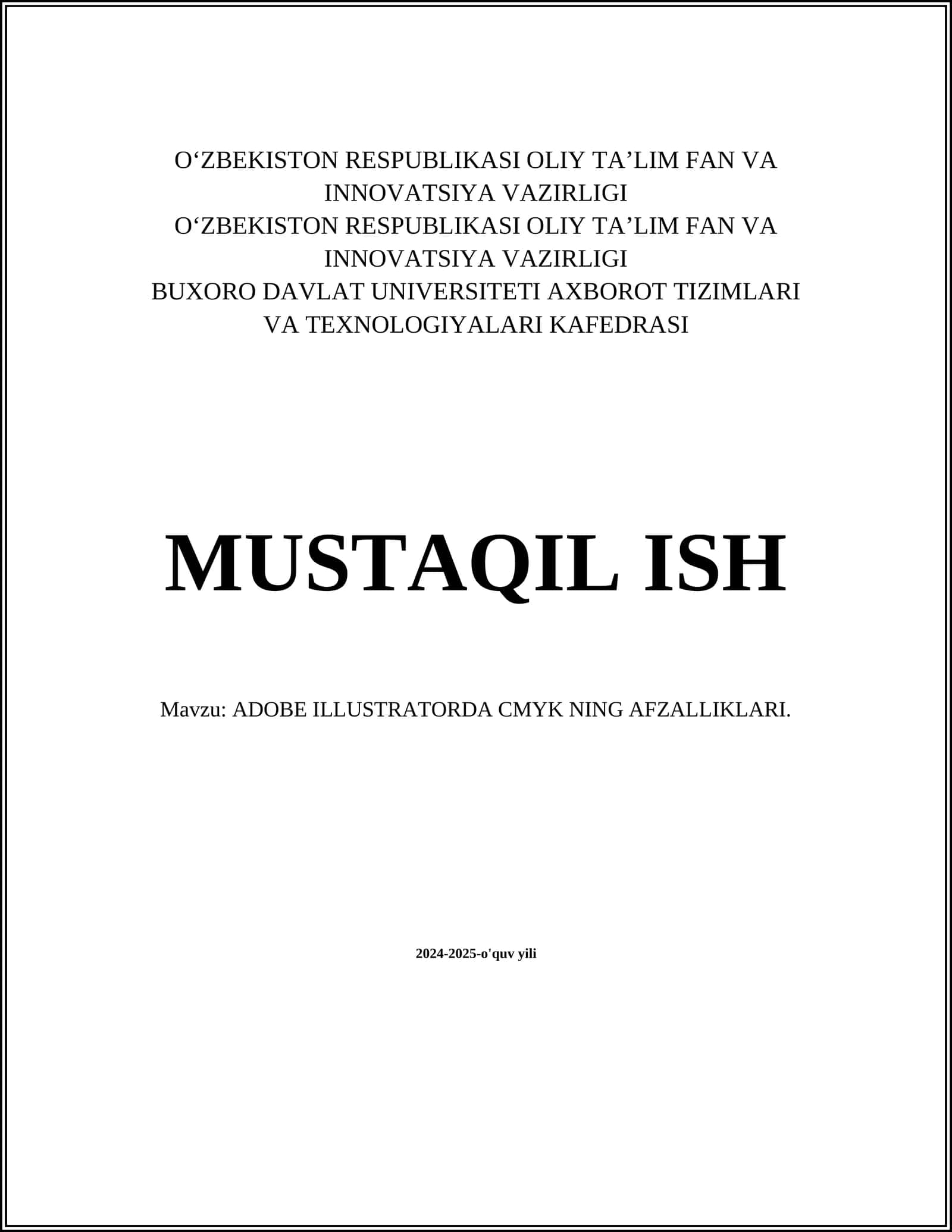 ADOBE ILLUSTRATORDA CMYK NING AFZALLIKLARI 1