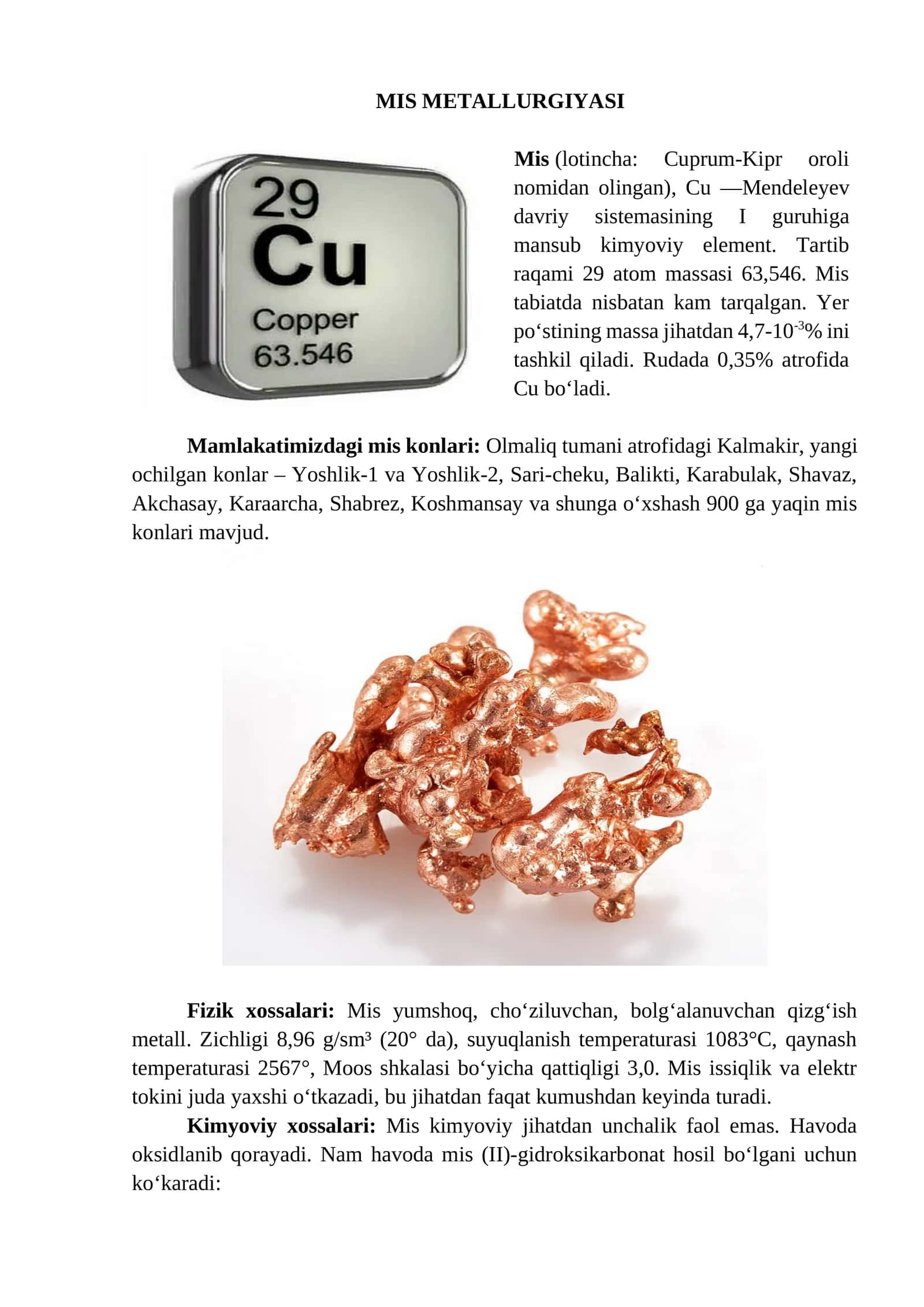 MIS METALLURGIYASI 1