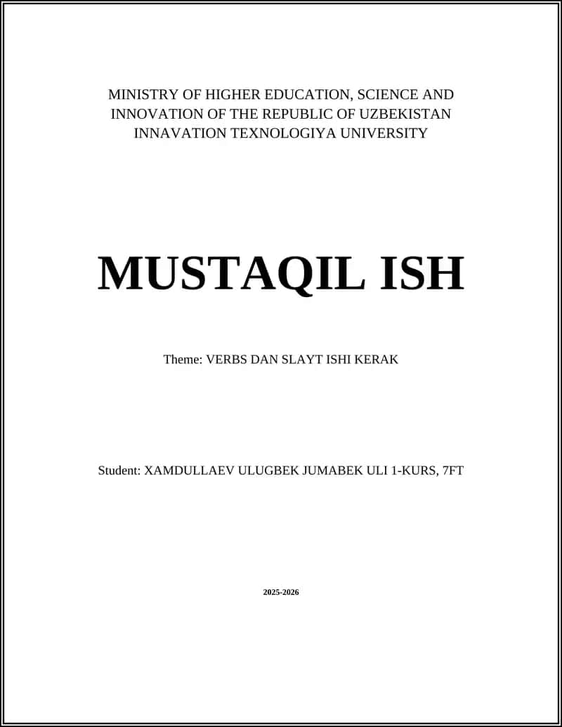 VERBS DAN SLAYT ISHI KERAK 1