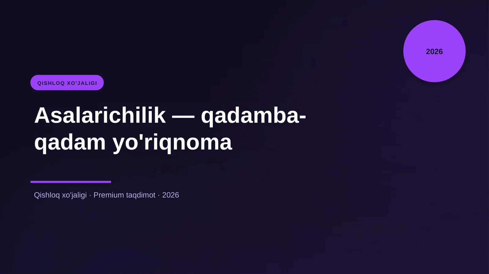 Asalarichilik — qadamba-qadam yo'riqnoma 1