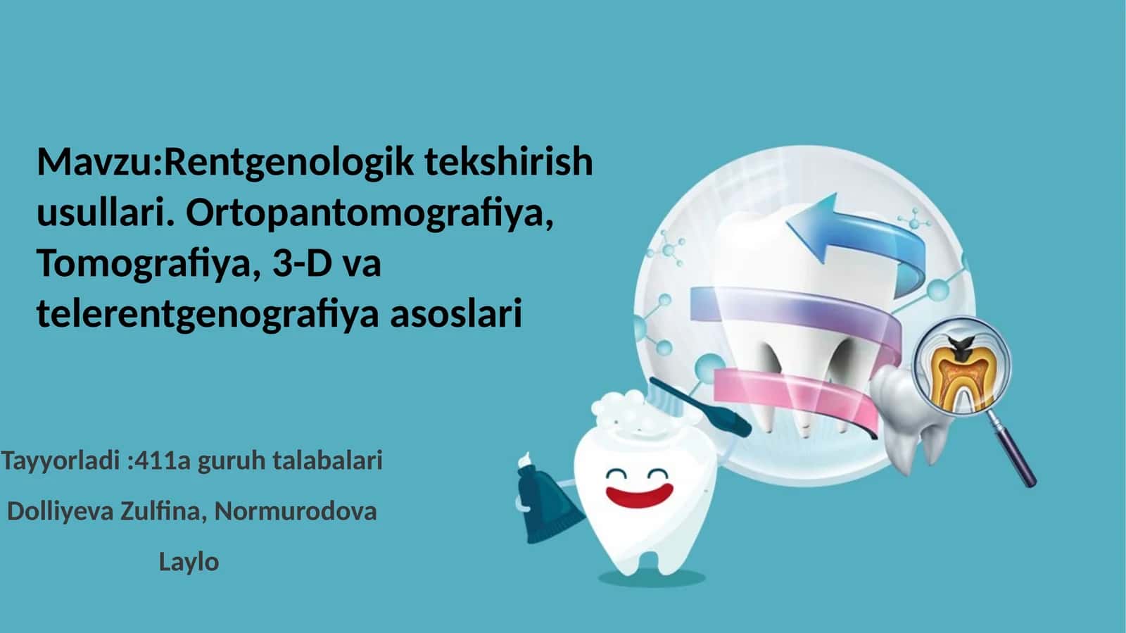Stomatologiyada rentgen tekshiruvi 1