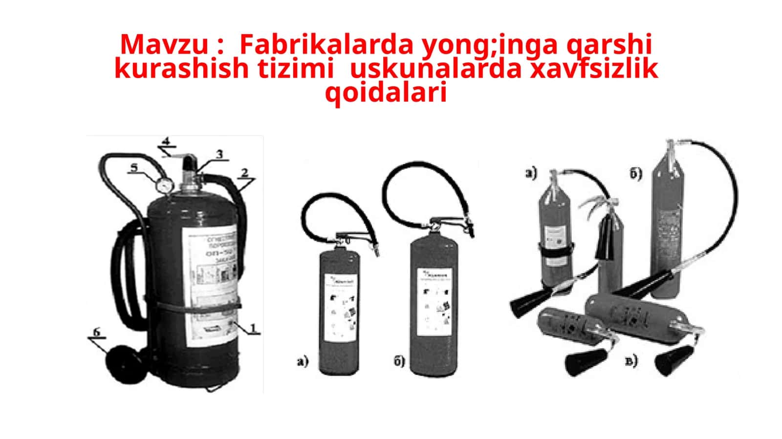 Fabrikalarda yong;inga qarshi kurashish tizimi uskunalarda xavfsizlikqoidalari 1