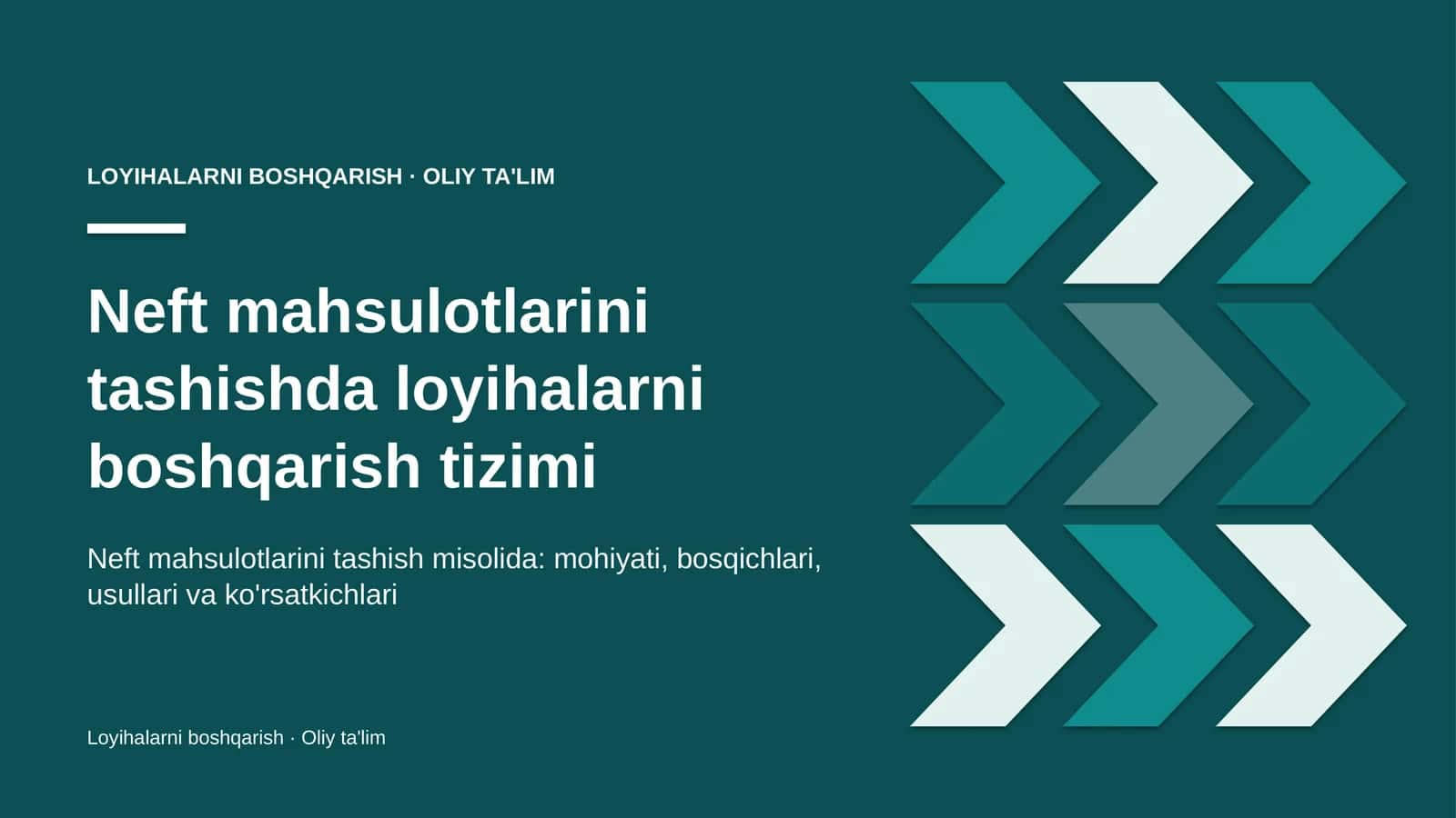 neft mahsulotlarini tashishda loyihalarni boshqarish tizimi 6538 1
