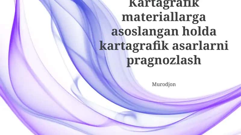 Kartografiya asoslari 1