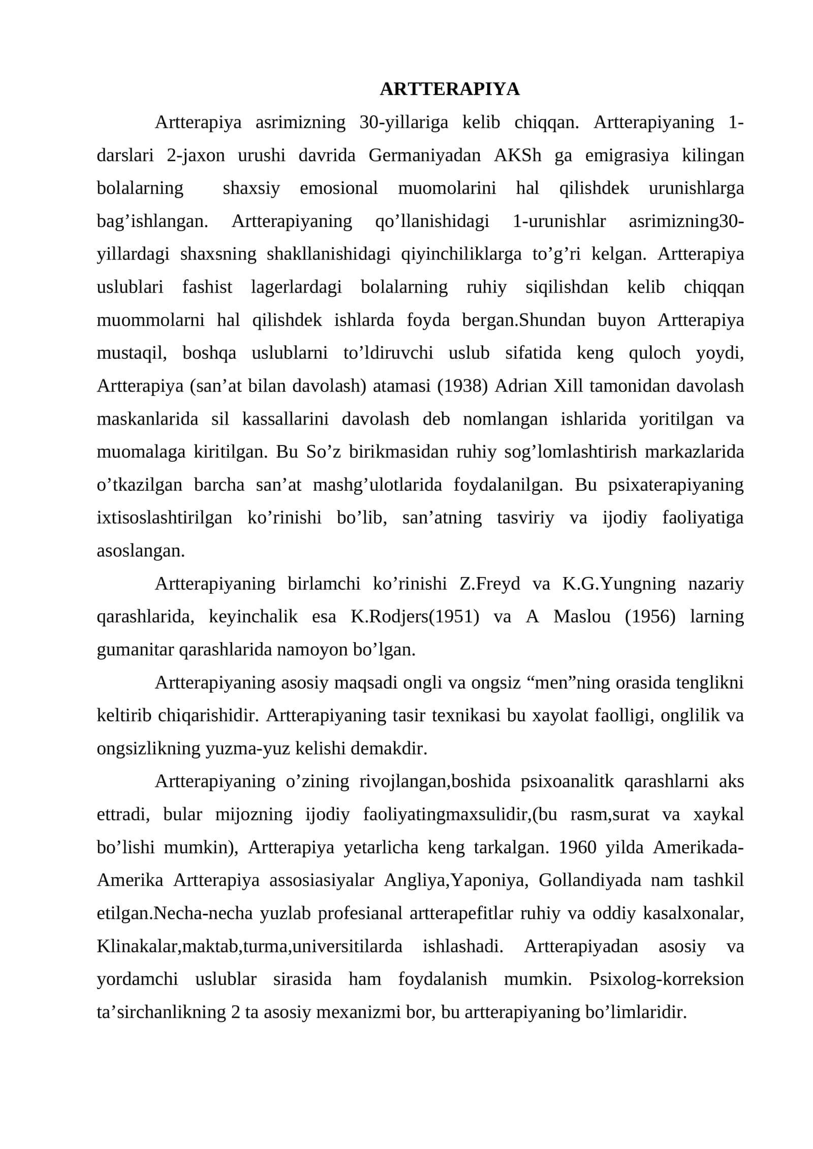 ARTTERAPIYA 1