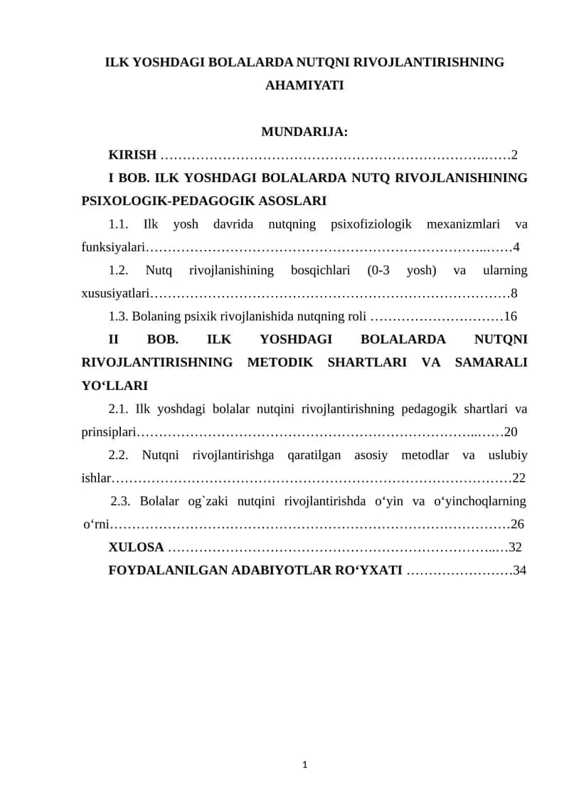 ILK YOSHDAGI BOLALARDA NUTQNI RIVOJLANTIRISHNING AHAMIYATI 1