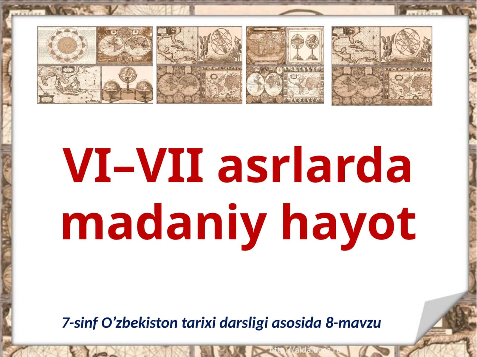 7-sinf O’zbekiston tarixi darsligi asosida 8-mavzu 1