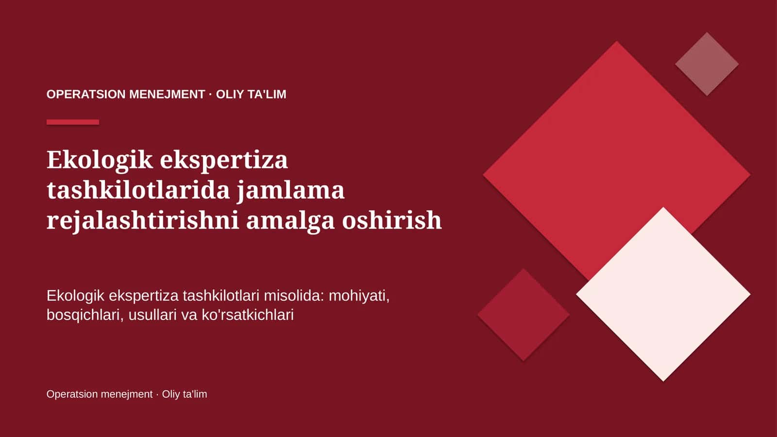 ekologik ekspertiza tashkilotlarida jamlama rejalashtirishni amalga oshirish 9846 1