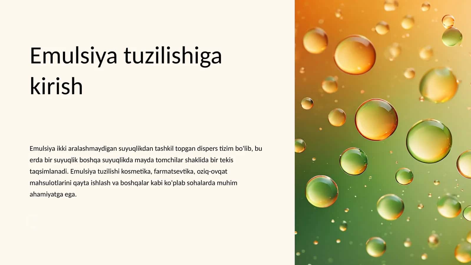 Emulsiya tuzilishi 1