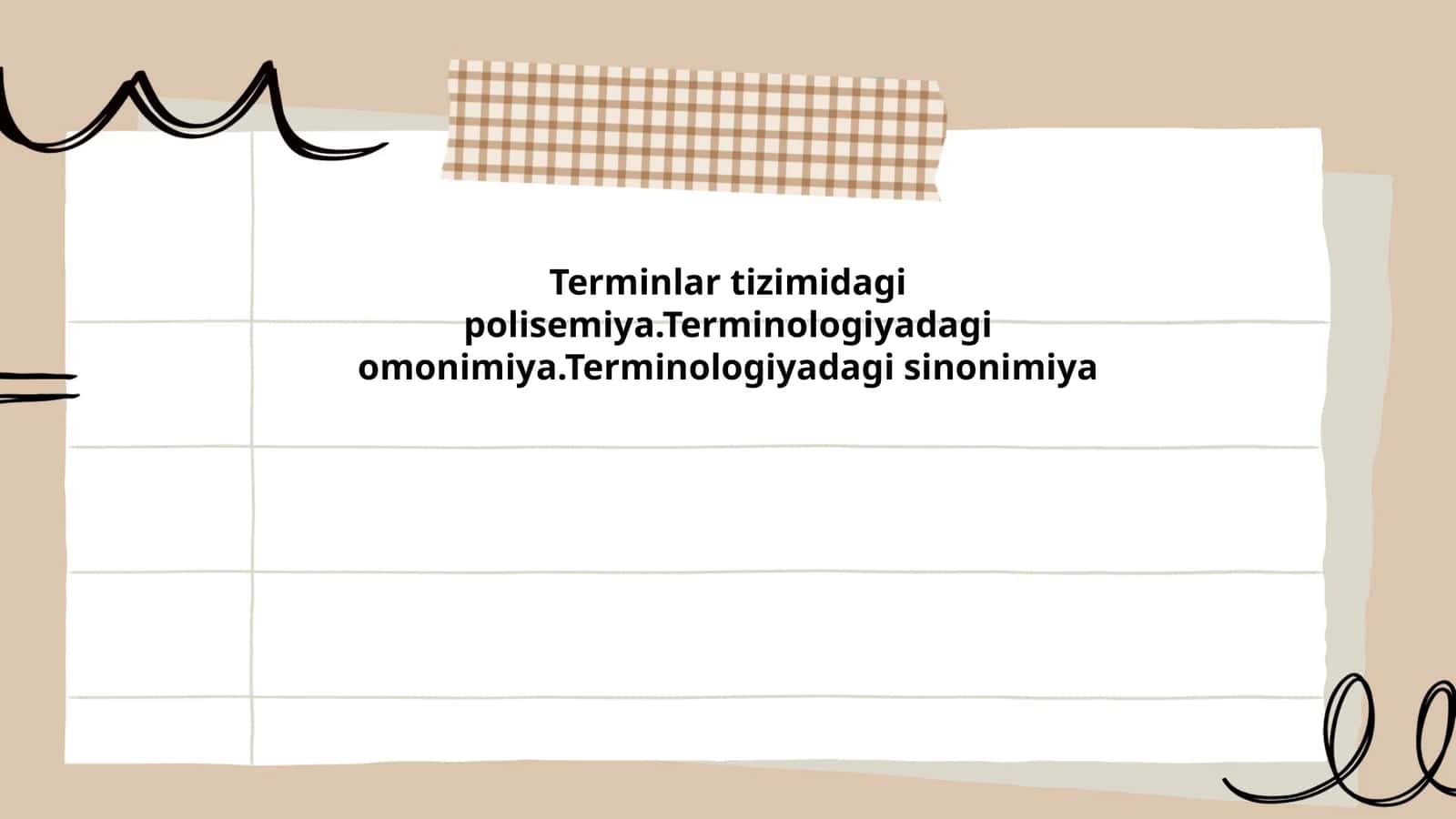 Terminlar tizimidagi polisemiya.Terminologiyadagi omonimiya.Terminologiyadagi sinonimiya 1