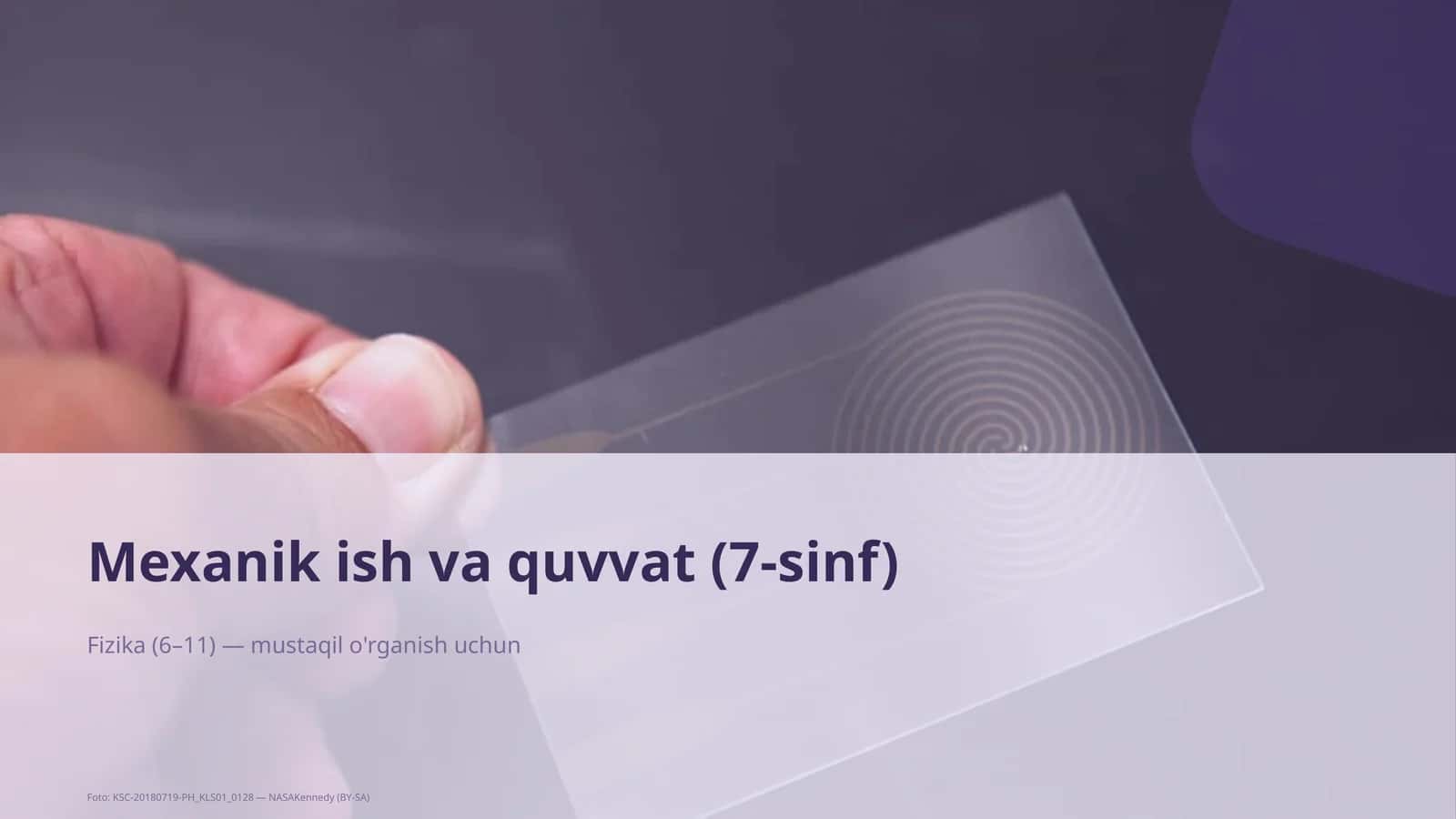 Mexanik ish va quvvat (7-sinf) 1
