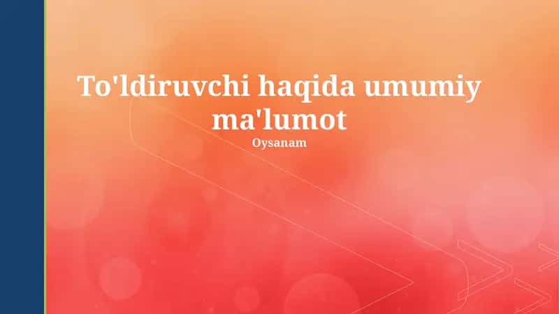 To'ldirgichlar 1