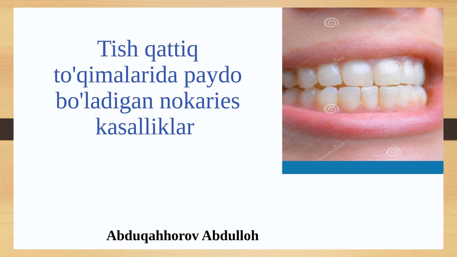 Tish qattiq to'qimalarida paydo bo'ladigan nokarieskasalliklar 1