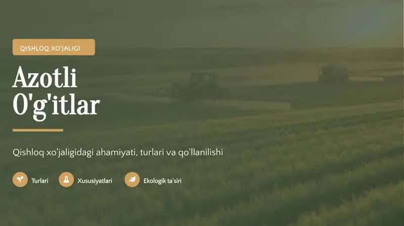 Azotli O'g'itlar 1