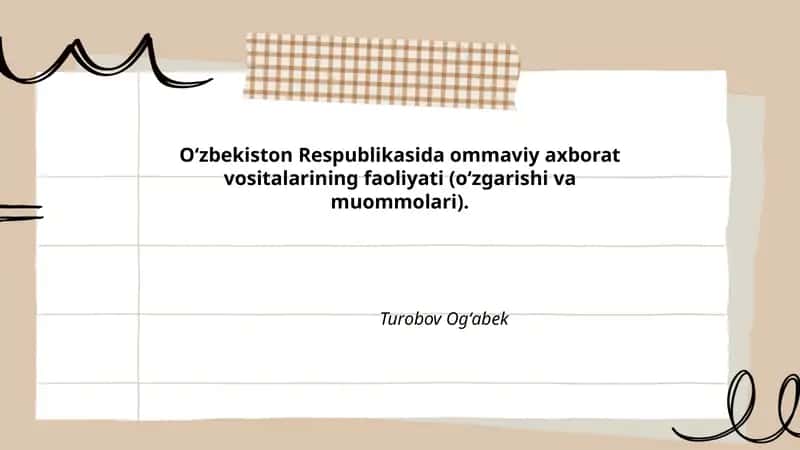 OAV faoliyatini tartibga soluvchi qonunchilik va siyosat 1