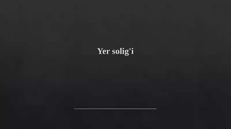 Yer solig'i