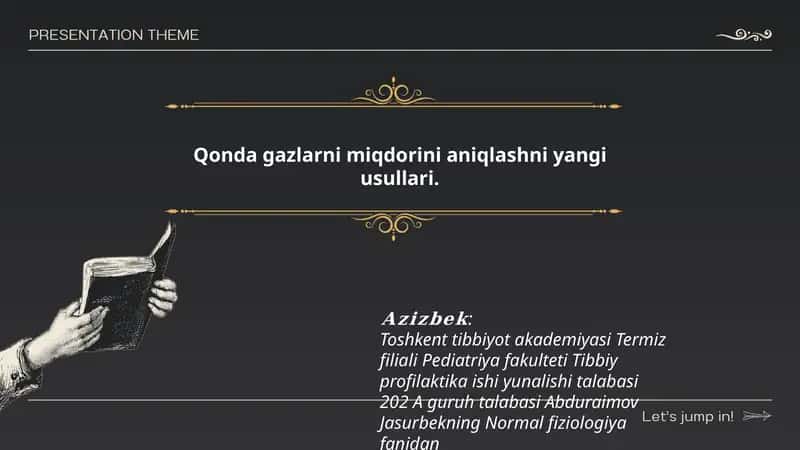 Qonda gazlarni miqdorini aniqlashni yangi usullari 1