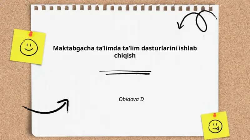 Maktabgacha taʼlimda taʼlim dasturlarini ishlab chiqish 1