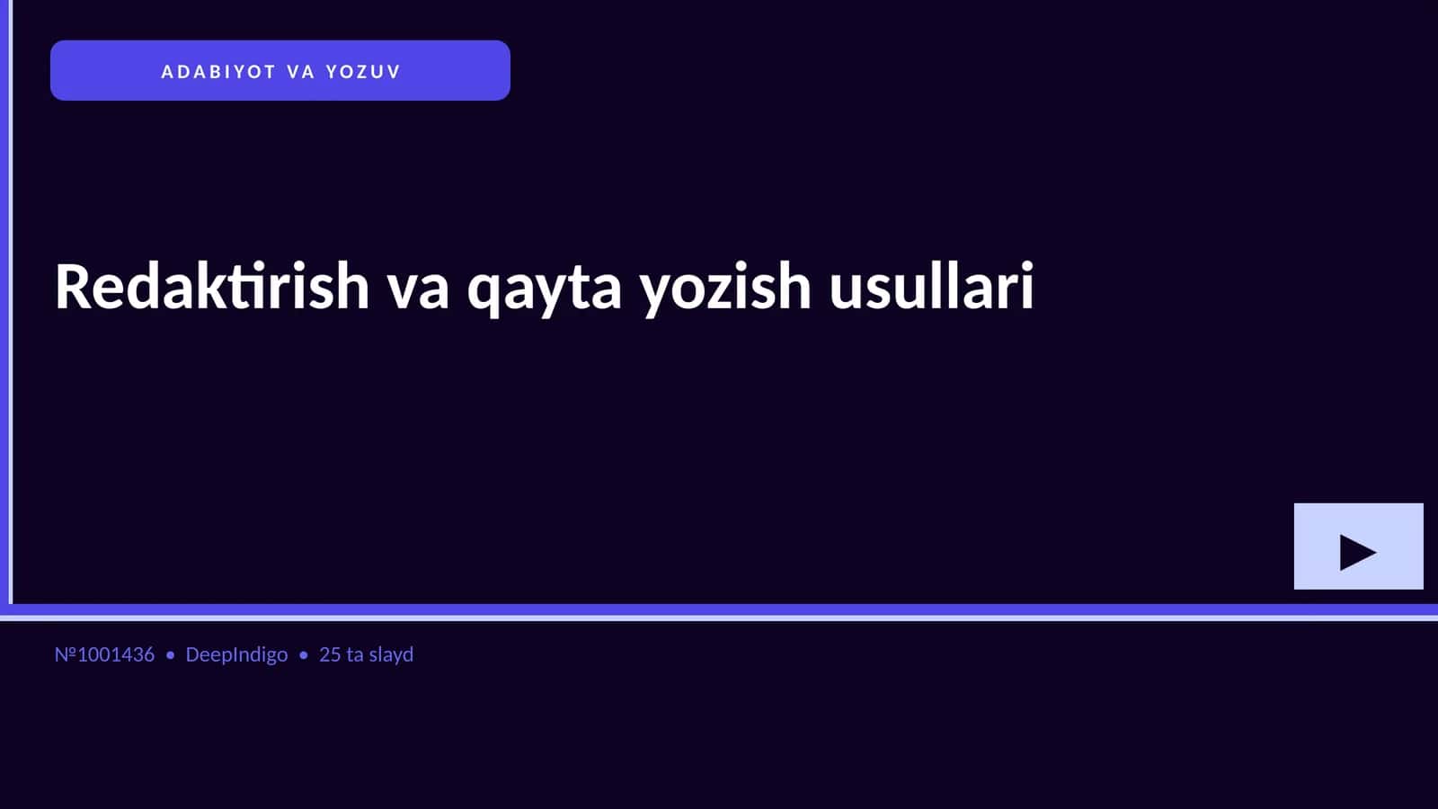 Redaktirish va qayta yozish usullari 1