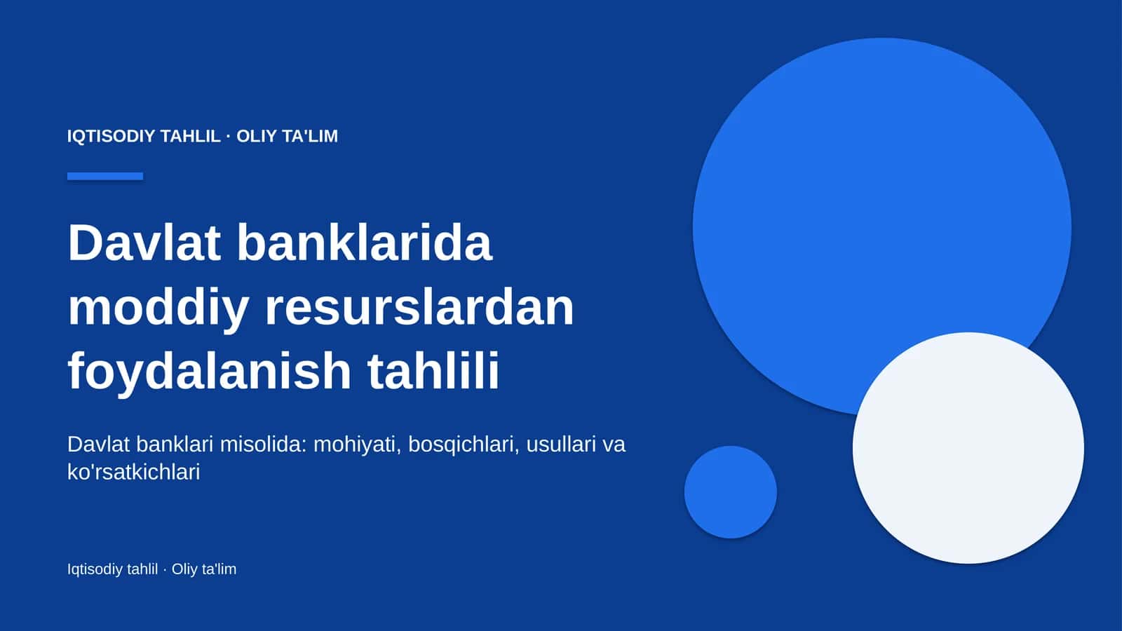 Davlat banklarida moddiy resurslardan foydalanish tahlili 1