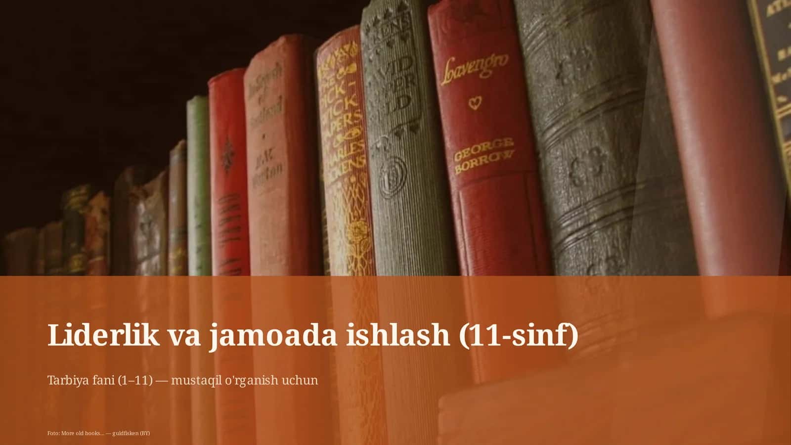 Liderlik va jamoada ishlash (11-sinf) 1