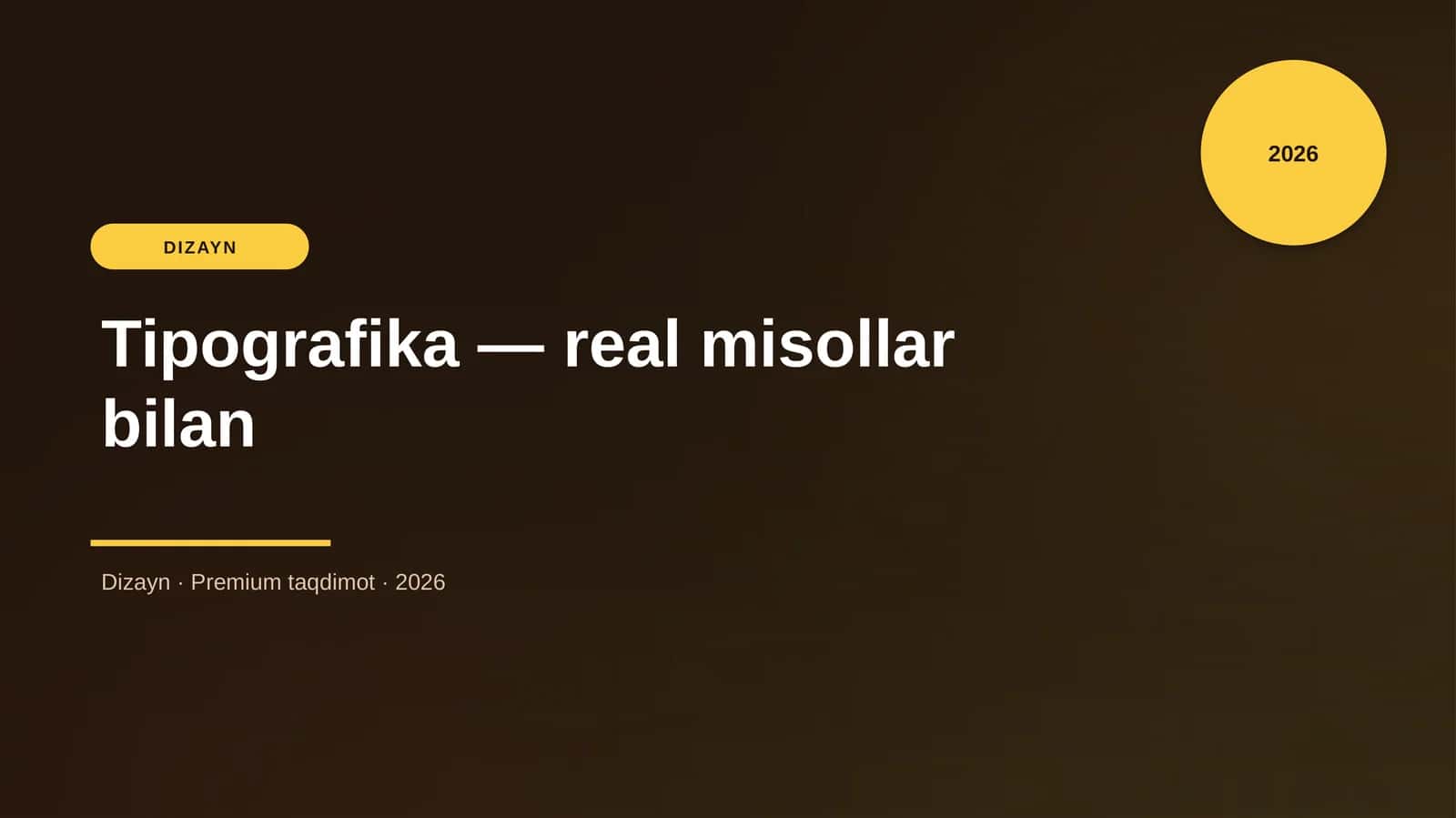 Tipografika — real misollar bilan 1