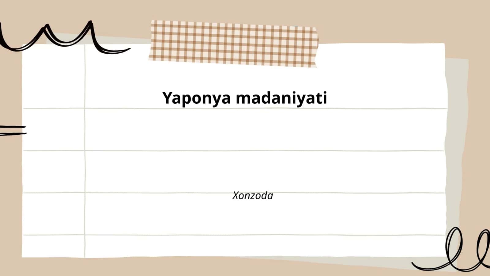Yaponiya an'analari 1