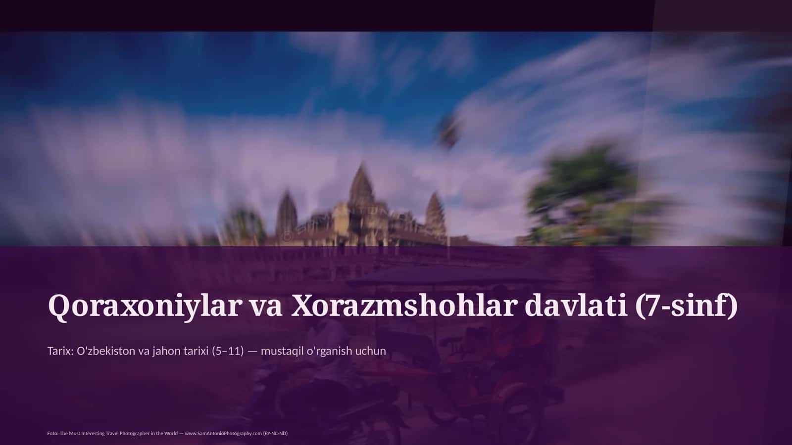 Qoraxoniylar va Xorazmshohlar davlati (7-sinf) 1