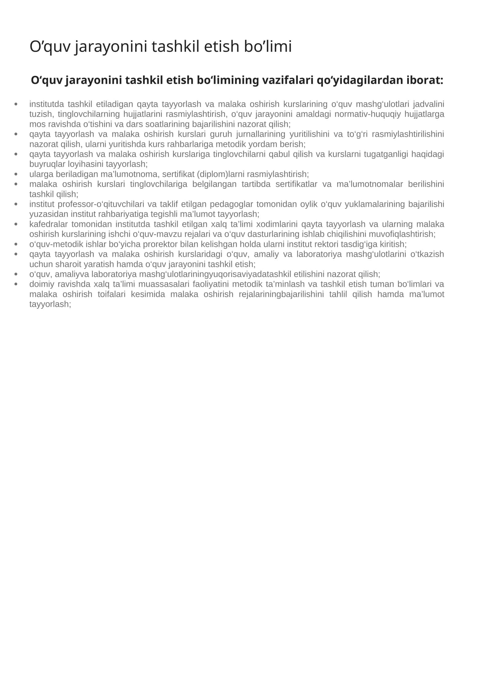 O‘quv jarayonini tashkil etish bo‘limi 1