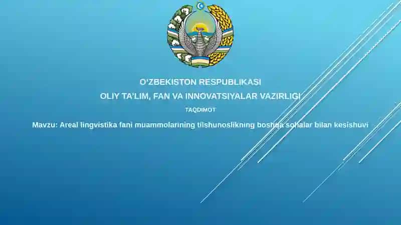 Areallingvistikafanimuammolariningtilshunoslikningboshqasohalarbilankesishuvi 1