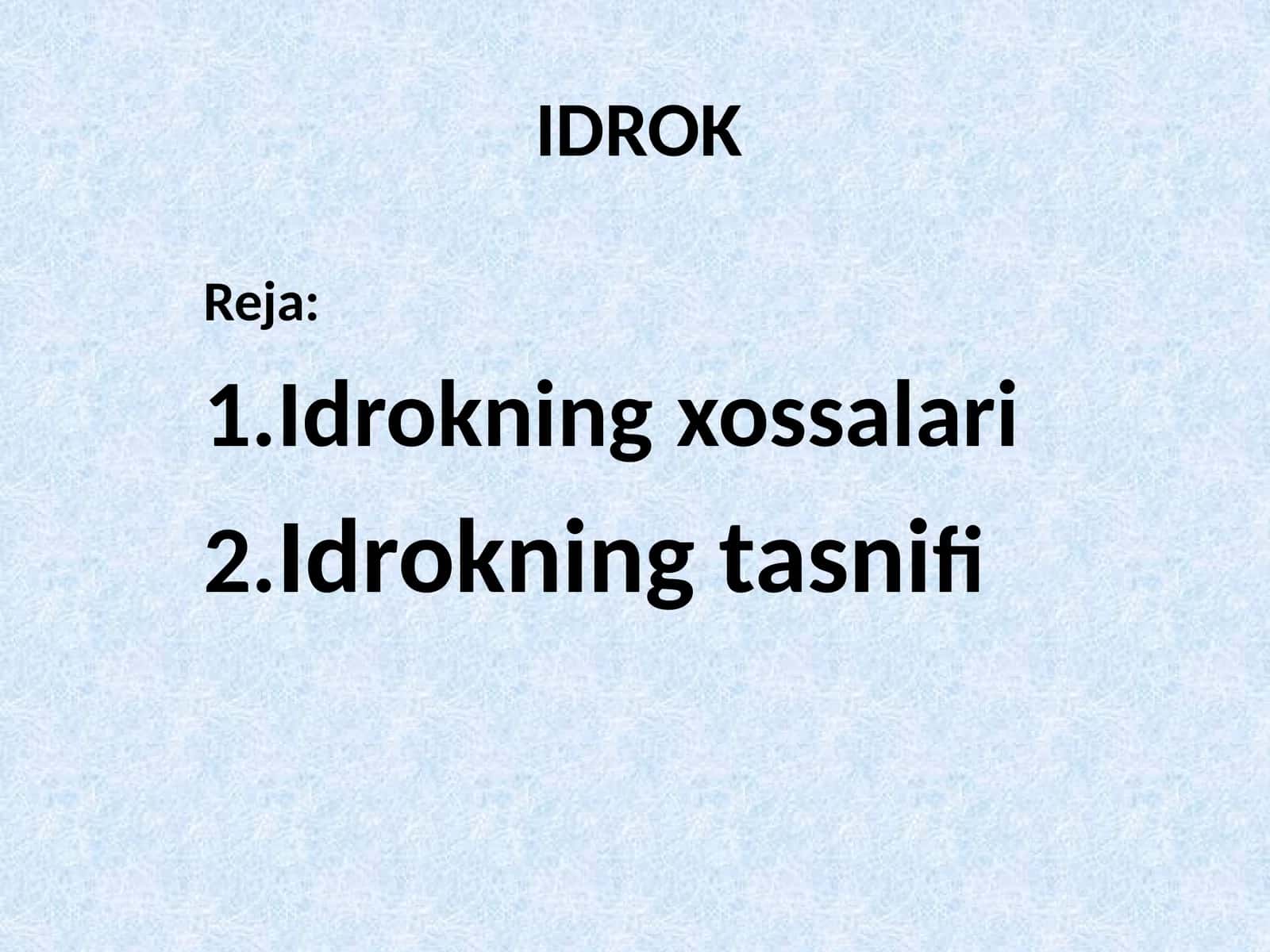 IDROK 1