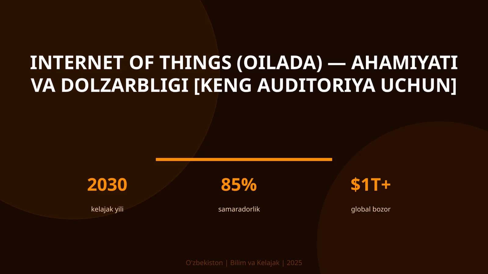 Internet of Things (Oilada) — Ahamiyati va Dolzarbligi [Keng Auditoriya Uchun] 1