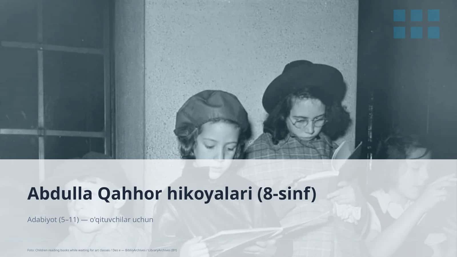Abdulla Qahhor hikoyalari (8-sinf) 1