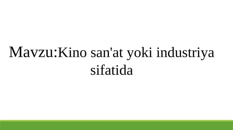 kino va sanat 1