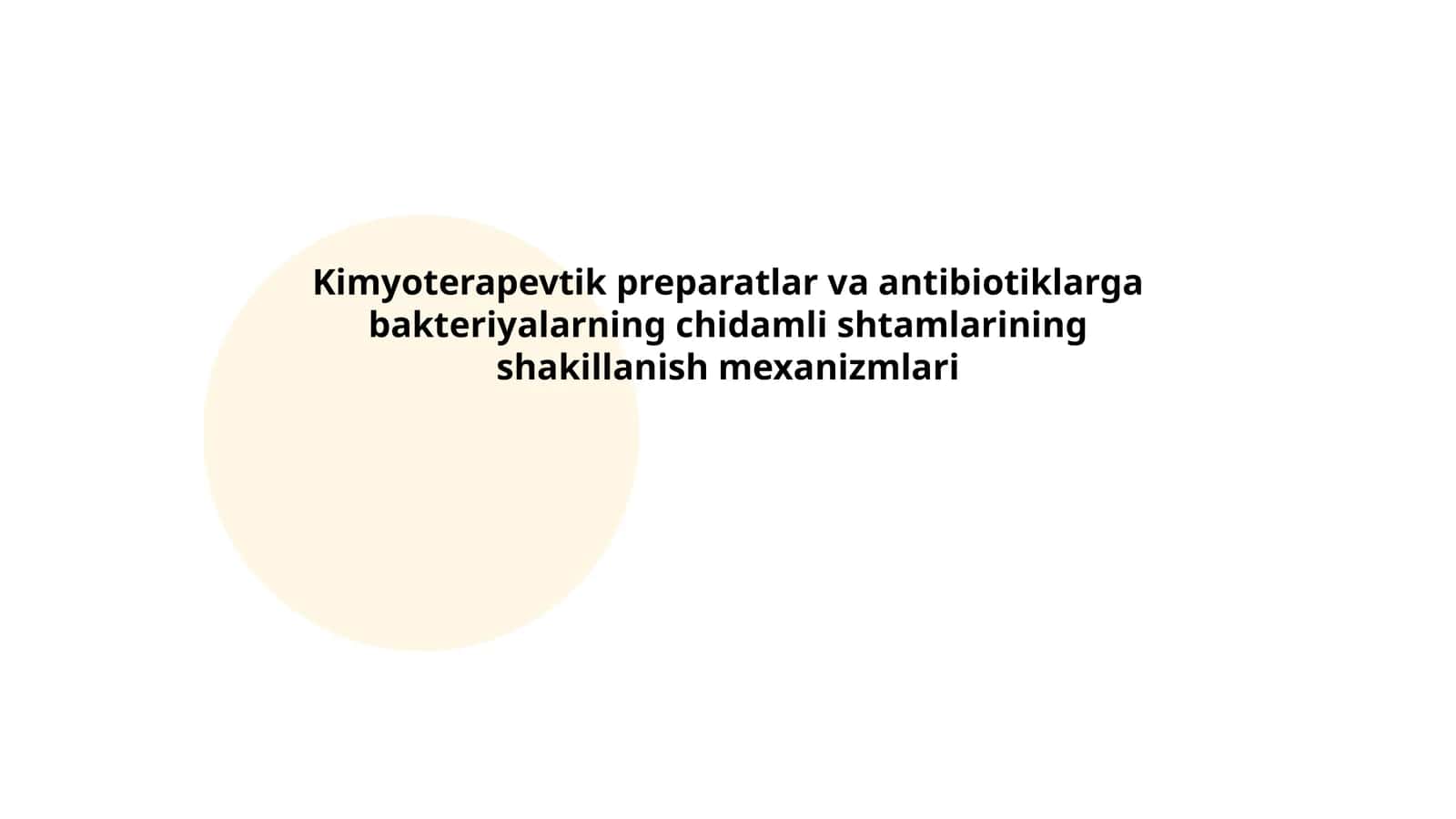 Bakteriyalarning chidamlilik mexanizmlari 1