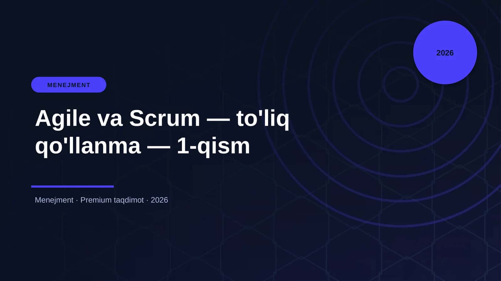 Agile va Scrum — to'liq qo'llanma — 1-qism 1