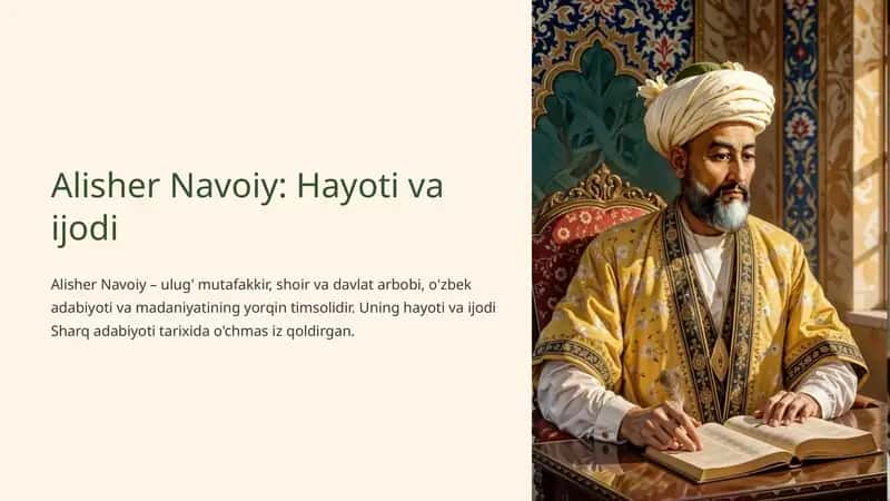 Alisher Navoiy: Hayoti va ijodi 1