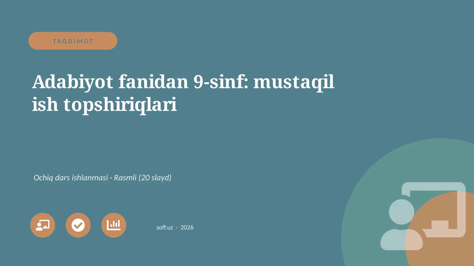 Adabiyot fanidan 9-sinf: mustaqil ish topshiriqlari 1