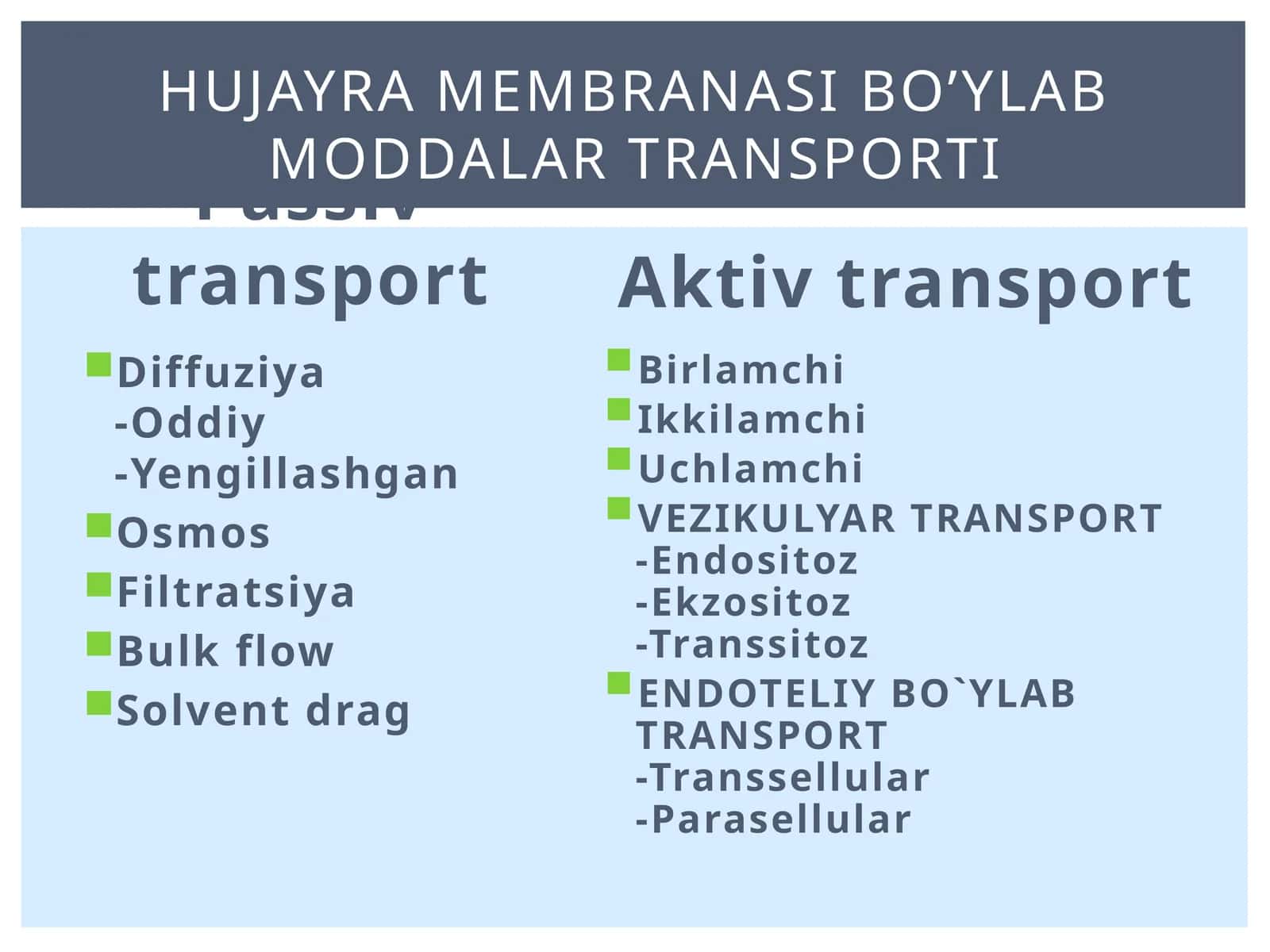 Passivtransport 1