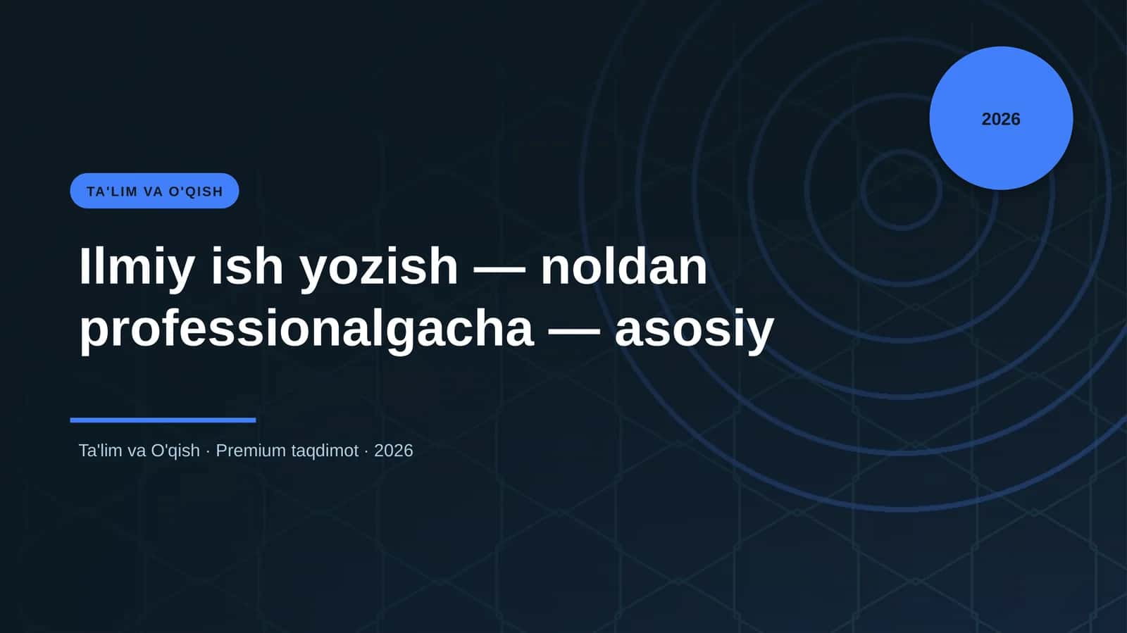 Ilmiy ish yozish — noldan professionalgacha — asosiy 1