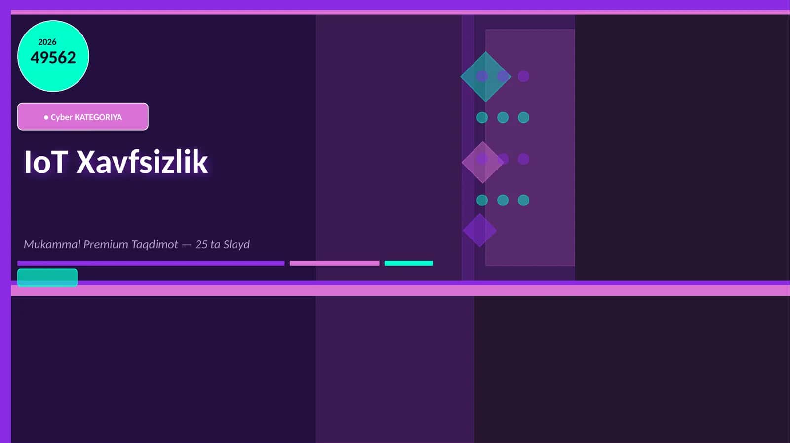 IoT Xavfsizlik Mukammal Premium Taqdimot — 25 ta Slayd 1