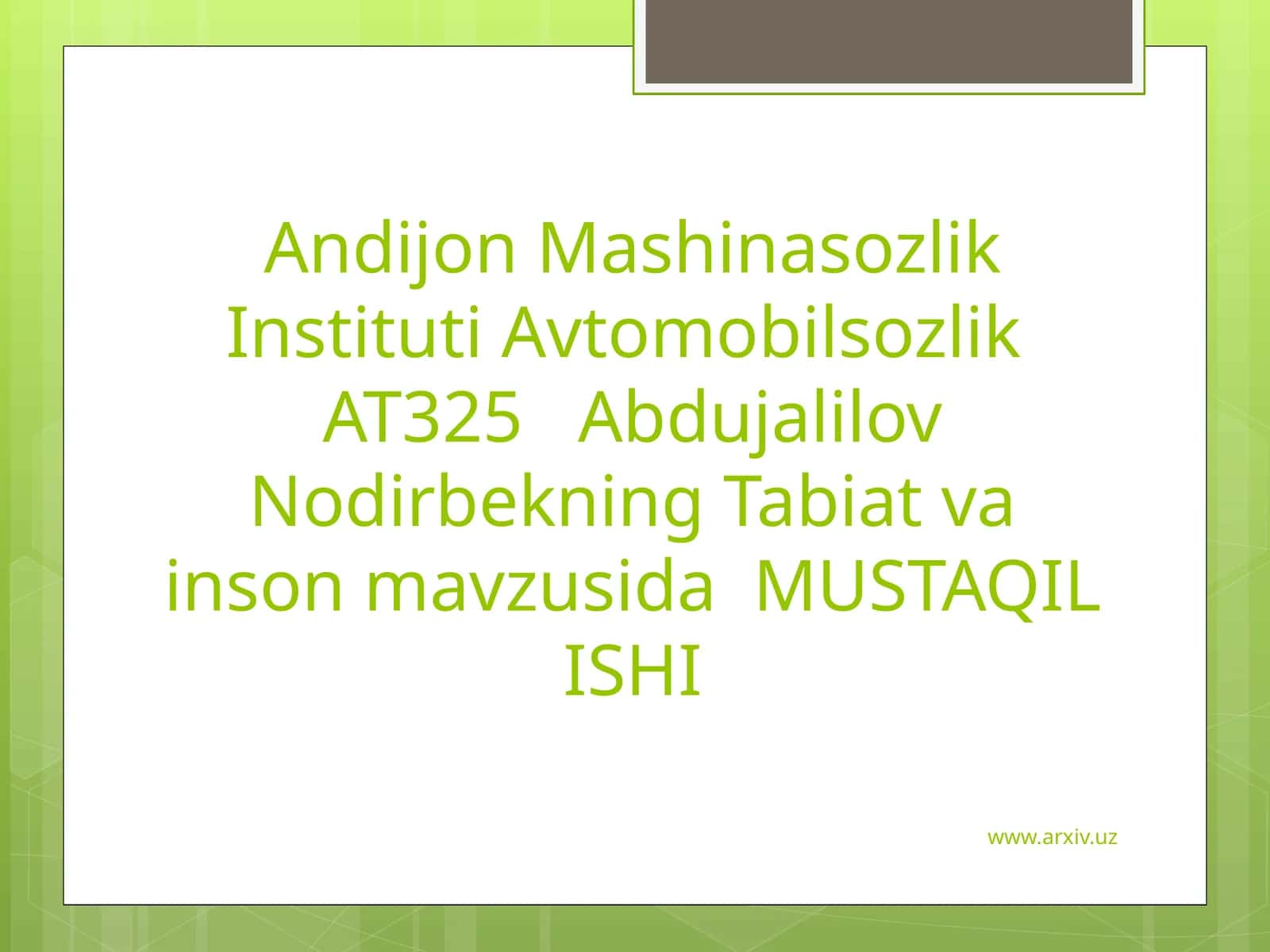 Tabiat va inson 1