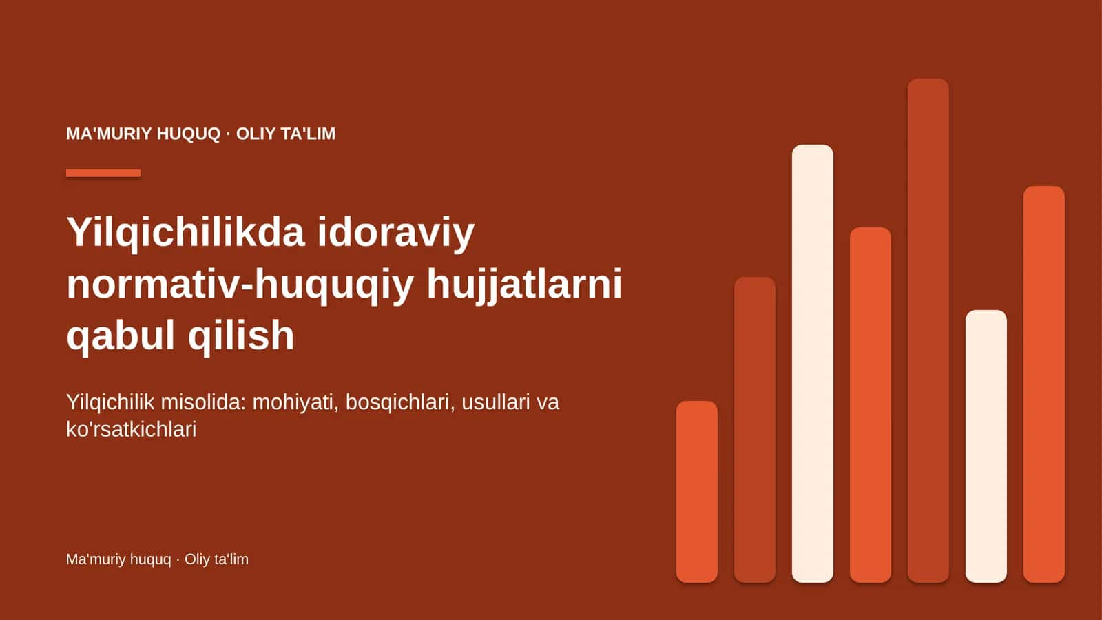 yilqichilikda idoraviy normativ huquqiy hujjatlarni qabul qilish 1889 1